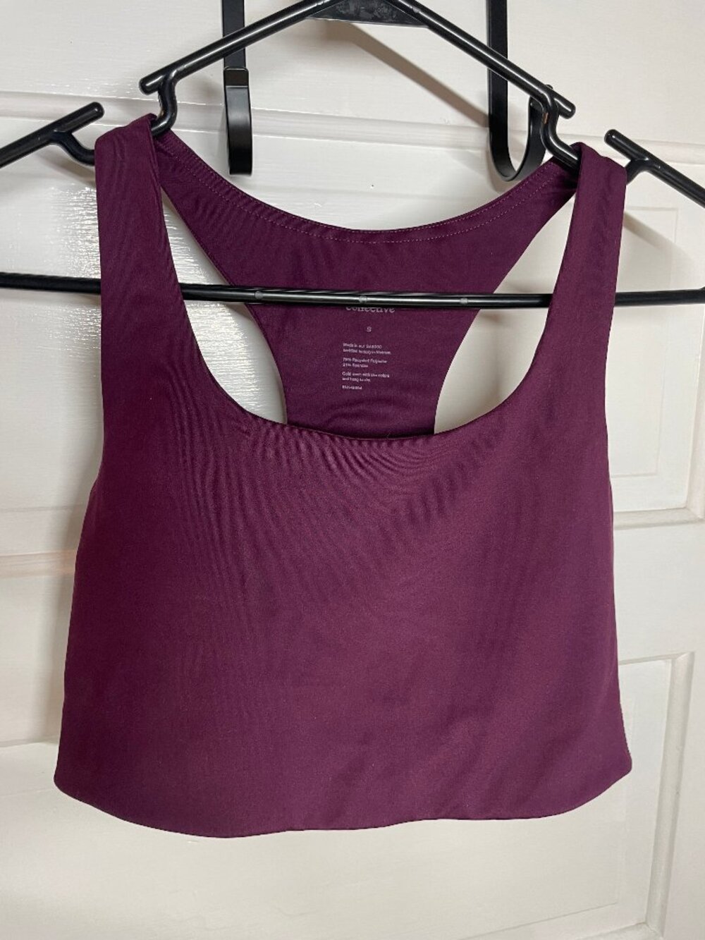 Girlfriend collective racerback paloma bra - maroon